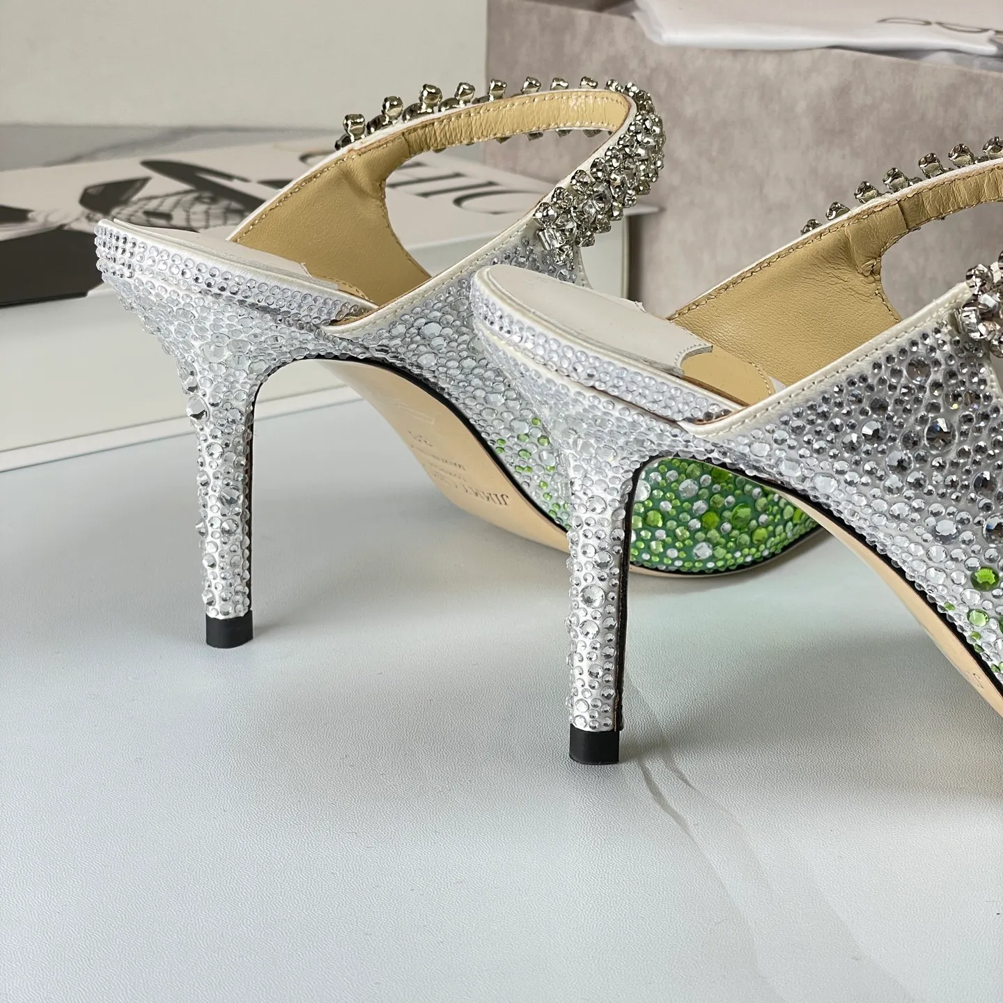 👟👟Ex-factory price 680👟👟 Jimmy Choo BING 65 diamond high heels 35-40 (41 42 43 customized)